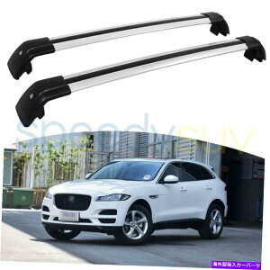[tLA WK[Fy[X2016-2022Vo[bN\ȃNXo[[tbN[̕č US Stock For Jaguar F-pace 2016-2022 Silver Lockable Cross Bars Roof Rack Rail