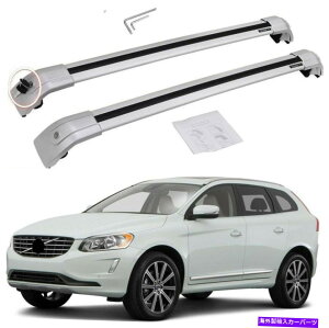 [tLA {{XC60 2010-2016 2017[tbN[NXo[וLA2pVo[ 2P Silver for Volvo XC60 2010-2016 2017 Roof Rack Rail Cross bar luggage carrier