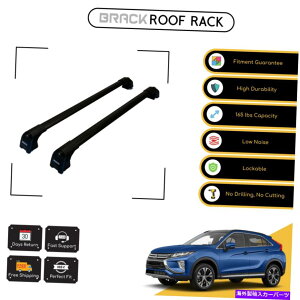 ���[�t�L�����A Mitsubishi Eclipse 2018 -Up Black�̃u���b�N���[�t���b�N�ו��ו��L�����A�N���X�o�[ BRACK Roof Rack Luggage Carrier Cross Bars For Mitsubishi Eclipse 2018 -Up Black