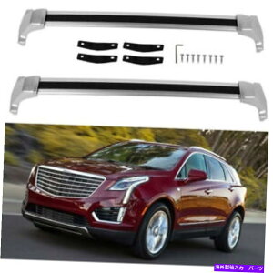[tLA 2017-20202x[tbNLfbNXT5NXo[ubN+Vo[A~ו 2X Roof Rack For 2017-2020 Cadillac XT5 Cross Bar Black+Silver Aluminum Luggage