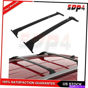 [tLA 2016-2019̃ubN2xgbv[tbNNXo[g^RAV4וLAݕ Black 2x Top Roof Rack Cross Bar For 2016-2019 Toyota RAV4 Luggage Carrier Cargo
