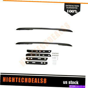 [tLA 2015-2018̃ubN2x[tbNgbv[וNXo[LbgW[vlQ[h Black 2x Roof Rack Top Rails Baggage Cross Bar Kit For 2015-2018 JEEP Renegade