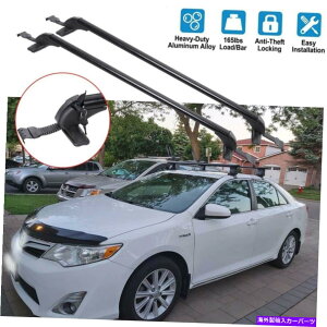 [tLA 43.3 "g^J2012-2021p̃bN[tbNtJ[וLANXo[tNXo[ 43.3" Car Luggage Carrier Cross Bar w/Lock Roof Rack For Toyota Camry 2012-2021