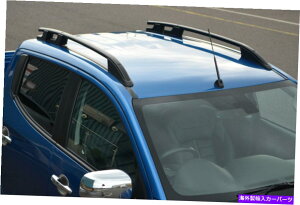 [tLA tBAbgtobNɍ悤ɐݒ肳ꂽA~jE[tbN[TCho[i2016 Black Aluminium Roof Rack Rails Side Bars Set To Fit Fiat Fullback (2016