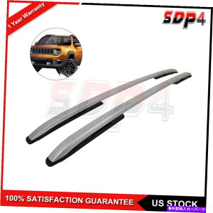 [tLA A~jEyAgbv[[tbNo[LAו15-20W[vlQ[h̉ו Aluminum Pair Top Rails Roof Rack Bar Carrier Luggage For 15-20 JEEP Renegade