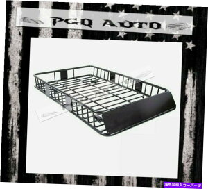 [tLA jo[T64 ''[tbNݕoXPbgtSUVgbvוLAz_[ Universal 64'' Roof Rack Cargo Basket w/Extension SUV Top Luggage Carrier Holder