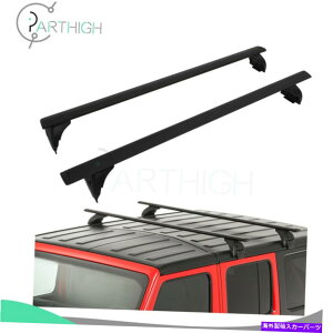 [tLA 11-21W[vO[̃[tbNNXo[ubNJ[SוLA Roof Rack Cross Bar Black Cargo Luggage Carrier For 11-21 Jeep Wrangler