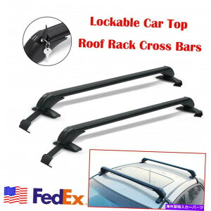 [tLA 1yAA~jEJ[[tbNo[I[o[wbhוLAjo[TUSA 1 Pair Aluminium Alloy Car Roof Rack Bar Overhead Luggage Carrier Universal USA