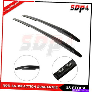 ���[�t�L�����A 2PC���[�t���b�N�T�C�h���[���u���b�N�g�b�v�o�[�t�B�b�g2017-2020�����h���[�o�[�f�B�X�J�o���[5 L462 2Pc Roof Rack Side Rail Black Top Bar Fits 2017-2020 Land Rover Discovery 5 L462�y���s�A���i