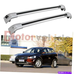 [tLA 2009-2017̕čXC60Vo[NXo[bN\ȃ[tbN[ US Stock For 2009-2017 Volvo XC60 Silver Cross Bars Lockable Roof Rack Rails