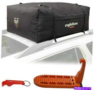 [tLA EMAW3J[gbvLAI[o[wbh[tJ[SobOƃLXebvLbg Rightline Gear Range 3 Car Top Carrier Overhead Roof Cargo Bag and Moki Step Kit