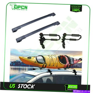 [tLA 14-19 Subaru Forester Impreza Crosstrek Cross Bar + 2x Kayakɐݒ肳ꂽ[tbN Roof Racks set For 14-19 Subaru Forester Impreza Crosstrek Cross Bar + 2x kayak