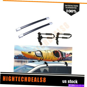 [tLA 2010-2019 Lexus GX460[tbNNXo[A~jE[+JbNbN܂肽ݎ Fits 2010-2019 LEXUS GX460 Roof Rack Cross Bar Aluminum Rail+Kayak Rack Foldable