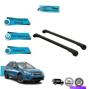 [tLA Subaru XV 2012-2018[tbNNXo[[YALUubNZbgɓK Fits SUBARU XV 2012-2018 Roof Rack Cross Bars Rails Alu BLACK SET