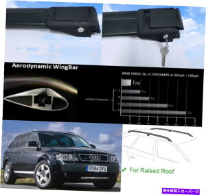 [tLA [tbNNXo[ݕ^Ǝ҃ubN̓AEfBA6 C5I[[hQuattro 02-05ɓK܂ Roof Rack Cross Bars Cargo Carrier Black Fits Audi A6 C5 Allroad Quattro 02-05