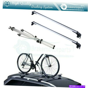[tLA jo[TtH[hz_ +[tbNNXo[̂߂̎]ԃVo[וLA Bicycle Silver Baggage Carrier For Universal Ford Honda + Roof Rack Cross Bar