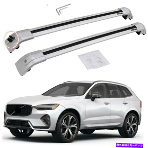 [tLA {{XC602pVo[2018-2021 2022[tbN[NXo[וLA 2P Silver for Volvo XC60 2018-2021 2022 Roof Rack Rail Cross bar luggage carrier