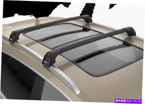 [tLA ZfXGLCNX2016-2022p̃[tbNNXo[ubNZbg Roof Rack Cross Bars Black Set For Mercedes GLC Class 2016-2022