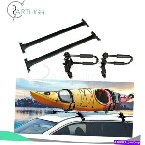 [tLA 2PCS[tbNgbvݕNXo[2017-20182XJbN{[gg^4runner 2pcs Roof Rack Top Cargo crossbar & 2x kayak boat For 2017-2018 Toyota 4Runner