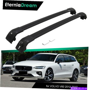 ルーフキャリア クロスバークロスバールーフレールラックボルボV60 2012-2017手荷物ロック可能 Cross Bars Crossbars Roof Rail Rack Fit for Volvo V60 2012-2017 Baggage Lockable
