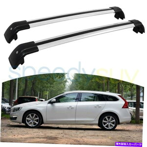 [tLA {{V60 2011-2018[tbN[NXo[p̕č2PCSVo[NXo[ US Stock 2PCS Silver Cross Bar for Volvo V60 2011 - 2018 Roof Rack Rail Crossbar