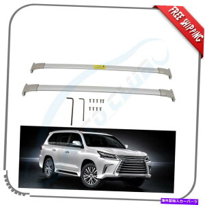 [tLA NTX570 2016-2019[tbNVo[NXo[וݕA~jE[ Fits LEXUS 570 2016-2019 Roof Rack Silver Cross Bar Baggage Cargo Aluminum Rails