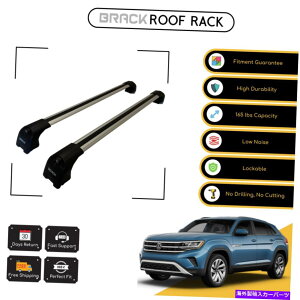 [tLA tHNX[QAgXNXX|[c̃ubN[tbNוLA2020 -UPVo[ BRACK Roof Rack Luggage Carrier For Volkswagen Atlas Cross Sport 2020 -Up Silver