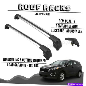 [tLA Kia Sorentop̃A~jE[tbNo[NXo[bNi2015- 2018jf ALUMINIUM ROOF RACK BAR CROSS BARS RACK FOR KIA SORENTO (2015- 2018) MODELS