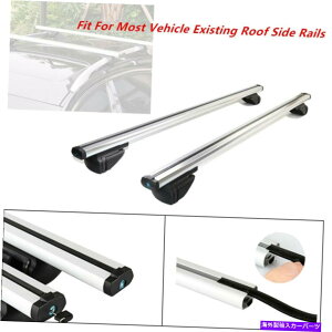 [tLA 48 "NXo[gbvו[tbNJ[S[J[SUVA~jEꂽ 48" Cross Bar Top Luggage Roof Rack Cargo Rail Car SUV Aluminum Polished Silver