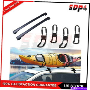 [tLA 4x[tJbNbN + 14-19XotHX^[{[g{[hוp2xNXo[ 4x Roof Kayak Rack + 2x Cross Bar For 14-19 Subaru Forester Boat Board Luggage