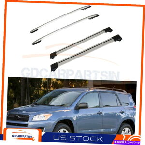 [tLA 2013-20184PCSg^RAV4[tbNTCh[+NXo[tbNA~jE 4Pcs For 2013-2018 Toyota RAV4 Roof Rack Side Rails+ Cross Bar w/ Lock Aluminum