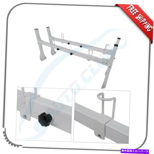 [tLA 57 "-72"\ȃjo[T[t2o[o_[bNzCgNXo[[ou 57"-72"Adjustable Universal Roof 2-Bar Van Ladder Rack White Cross Bar Removable