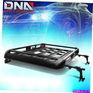 [tLA 50 "x 38"A~jE[tbNSUVgbvݕוLAoXPbg+NXo[ubN 50"X 38"ALUMINUM ROOF RACK SUV TOP CARGO BAGGAGE CARRIER BASKET+CROSSBAR BLACK