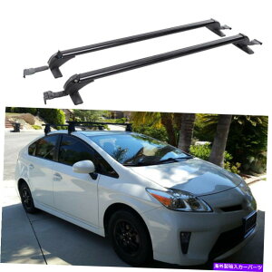 [tLA g^vEXp02-21[tbNNXo[וLAubN2 PCSA~jE For Toyota Prius 02-21 Roof Rack Cross Bar Luggage Carrier Black 2 Pcs Aluminium