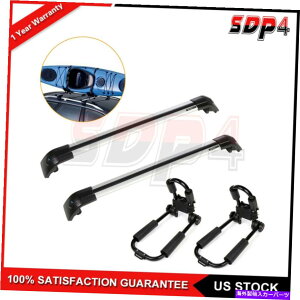 [tLA 2x j-bar܂肽݉\ȃJbNbN + 2xNXo[[tbN13-17q_CT^tF 2x J-Bar Foldable Kayak Rack + 2x Cross Bar Roof Rack For 13-17 Hyundai Santa Fe