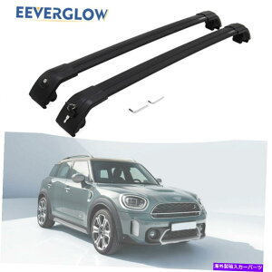 [tLA bNt̃~jN[p[Jg[}2017-2021ɓK[tbNNXo[ Black roof rack crossbars fit for Mini Cooper Countryman 2017-2021 with lock