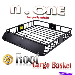 [tLA 43 "x38"J[gbv[tbN[oXPbgNXo[}EgJ[SLAz_[ 43"x38" Car Top Roof Rack Storage Basket Cross Bar Mount Cargo Carrier Holder