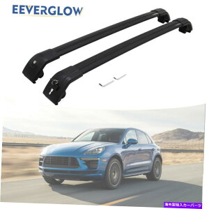 [tLA |VF}JS^[{2014-2020ɓKNXo[NXo[[t[bN Cross Bar Crossbars Roof Rail Rack Fit for Porsche Macan S Turbo 2014-2020