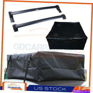 [tLA 2003-2011z_Gg[tbNNXo[ubN[+gxQbWobO Fits 2003-2011 Honda Element Roof Rack Cross Bar Black Rails+Travel Luggage Bag
