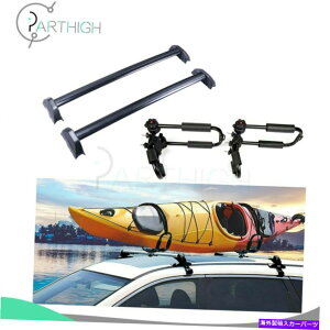 [tLA 2002N2006Ñz_CRV 2PCSNXo[[tbNJ[SubN2PCSbNJbN FOR 2002-2006 Honda CRV 2pcs CrossBar Roof Rack Cargo black & 2pcs rack Kayak