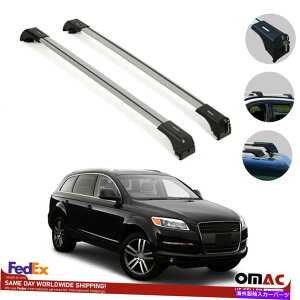 [tLA [tbNNXo[וLAVo[2s[XAEfBQ7i4Lj2007-2015 Roof Rack Cross Bars Luggage Carrier Silver 2 Pieces For Audi Q7 (4L) 2007-2015