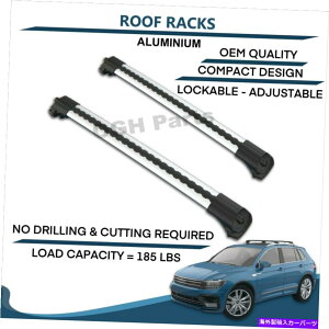 [tLA tHNX[QeBOAMK Ii2007-2017j̃A~jE[tbNo[NXo[bNbN ALUMINIUM ROOF RACK BAR CROSS BARS RACK FOR VOLKSWAGEN TIGUAN MK I (2007-2017)