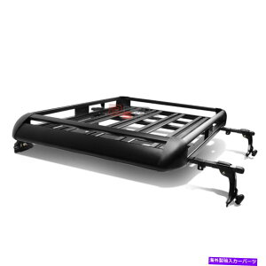 [tLA 50 "x 38"\ȃ[tbNo/SUVݕוLAoXPbg+NXo[ubN 50"X 38"ADJUSTABLE ROOF RACK VAN/SUV CARGO LUGGAGE CARRIER BASKET+CROSSBAR BLACK