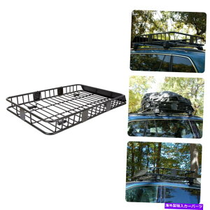 [tLA 64 ''jo[T[tbNtgݕSUVgbvוLAoXPbgz_[ 64'' Universal Roof Rack w/Extension Cargo SUV Top Luggage Carrier Basket Holder