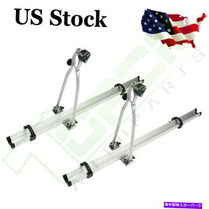 [tLA VԂ̉̃NXo[}Eg]ԃLA]ԃbNTCNbN NEW Car Roof cross Bar Mounted Bicycle Carrier Upright Bike Rack Cycle Locking