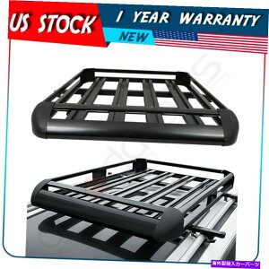 [tLA 50 "x 38"A~jE[tbNSUVgbvJ[SוLAoXPbg+NXo[ubN 50"X 38"ALUMINUM ROOF RACK SUV TOP CARGO LUGGAGE CARRIER BASKET+CROSSBAR BLACK