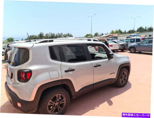 [tLA W[vlQ[h2014-2022p̃Vo[[tbNTCho[[tTCh[Zbg Silver Roof Rack Side Bar Roof Side Rails Set for Jeep Renegade 2014-2022