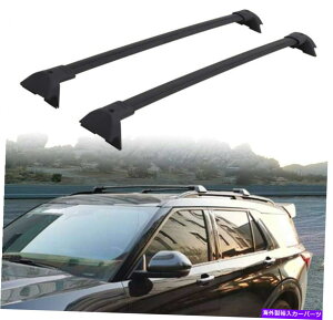 [tLA 2020N2021NtH[hGNXv[[[tbNNXo[וLAp[cubNZbg For 2020 2021 Ford Explorer Roof Rack Cross Bar Luggage Carrier Parts Black Set