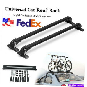 [tLA 1yAA~jEԉI[o[wbhוLAbN[o[USAD 1 Pair Aluminium Alloy Car Roof Overhead Luggage Carrier Rack Rail Bar USA Ship
