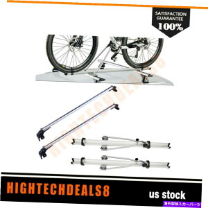 [tLA jo[T2xNXo[[tbNݕ+2{̃}EeoCNp̃gbvbN] Universal 2x Cross Bar Roof Rack Cargo+2x Top Rack Bicycle for Two Mountain Bike